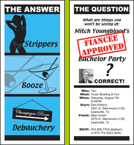 bachelor party invite